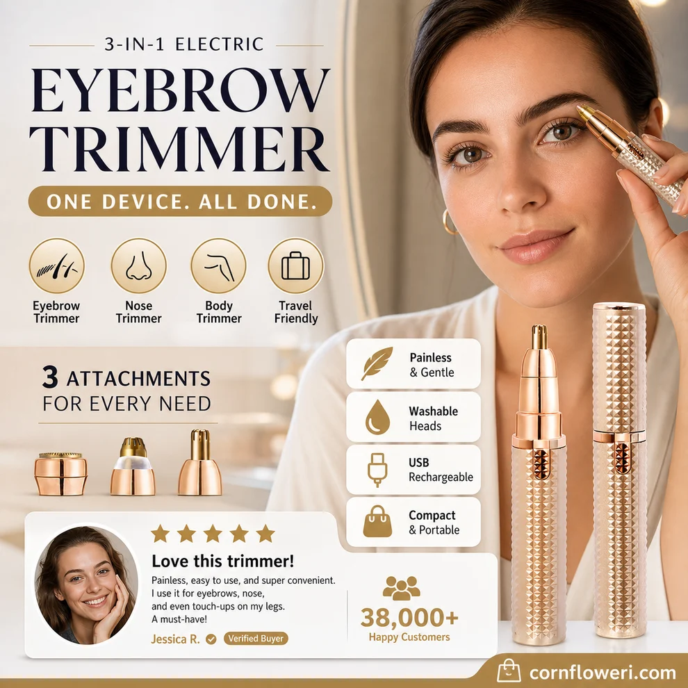 ⏳Time-Limited Special⏰Portable Electric Eyebrow Trimmer – Interchangeable Heads 🪒