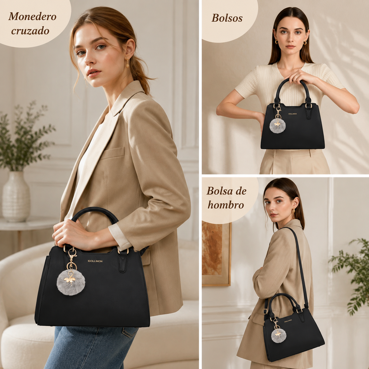 Women's Waterproof Quilted Bag with Pocket