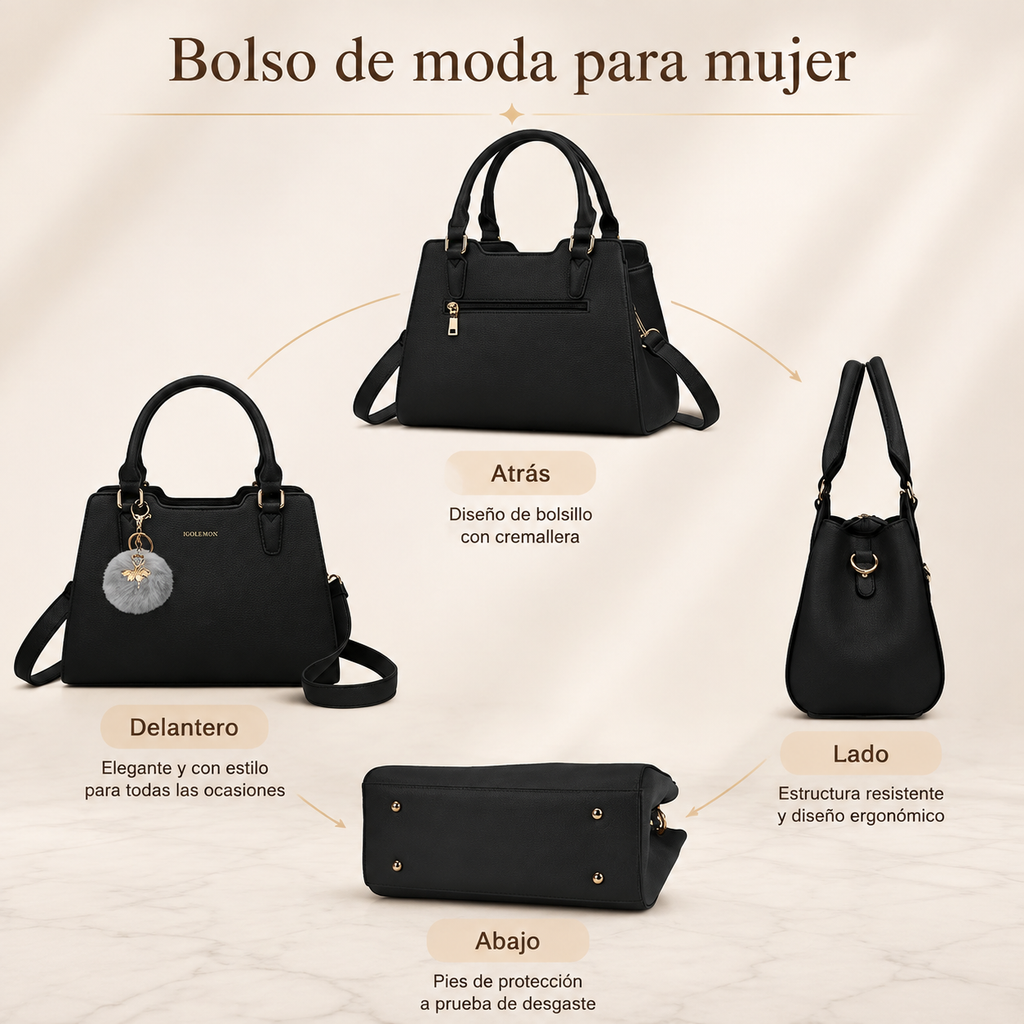 Women's Waterproof Quilted Bag with Pocket