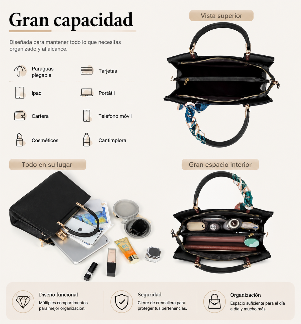 Elegant Women's Tote Bag – Modern Large-Capacity Design with a Premium Look
